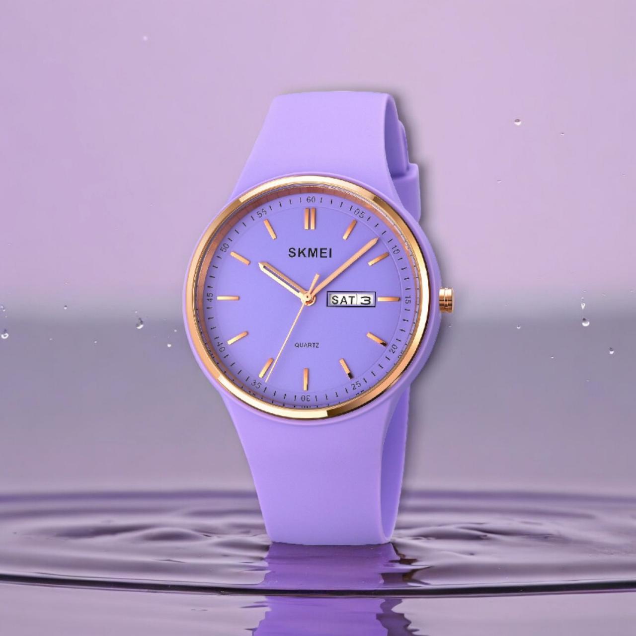 Жіночий наручний годинник з силіконовим ремінцем Skmei 1747PL Purple фіолетовий