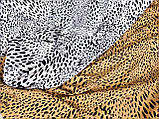 Тканина супер софт, леопардовий принт на білому фоні. №2229, фото 3