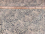 Тканина супер софт, леопардовий принт на бежевому фоні. №2230, фото 6