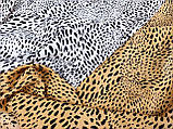 Тканина супер софт, леопардовий принт на бежевому фоні. №2230, фото 8