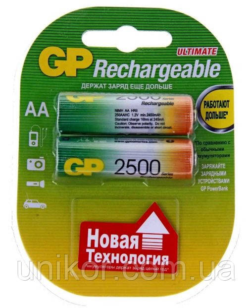 Акумулятор HR6 (AA) 2500 mAh. GP