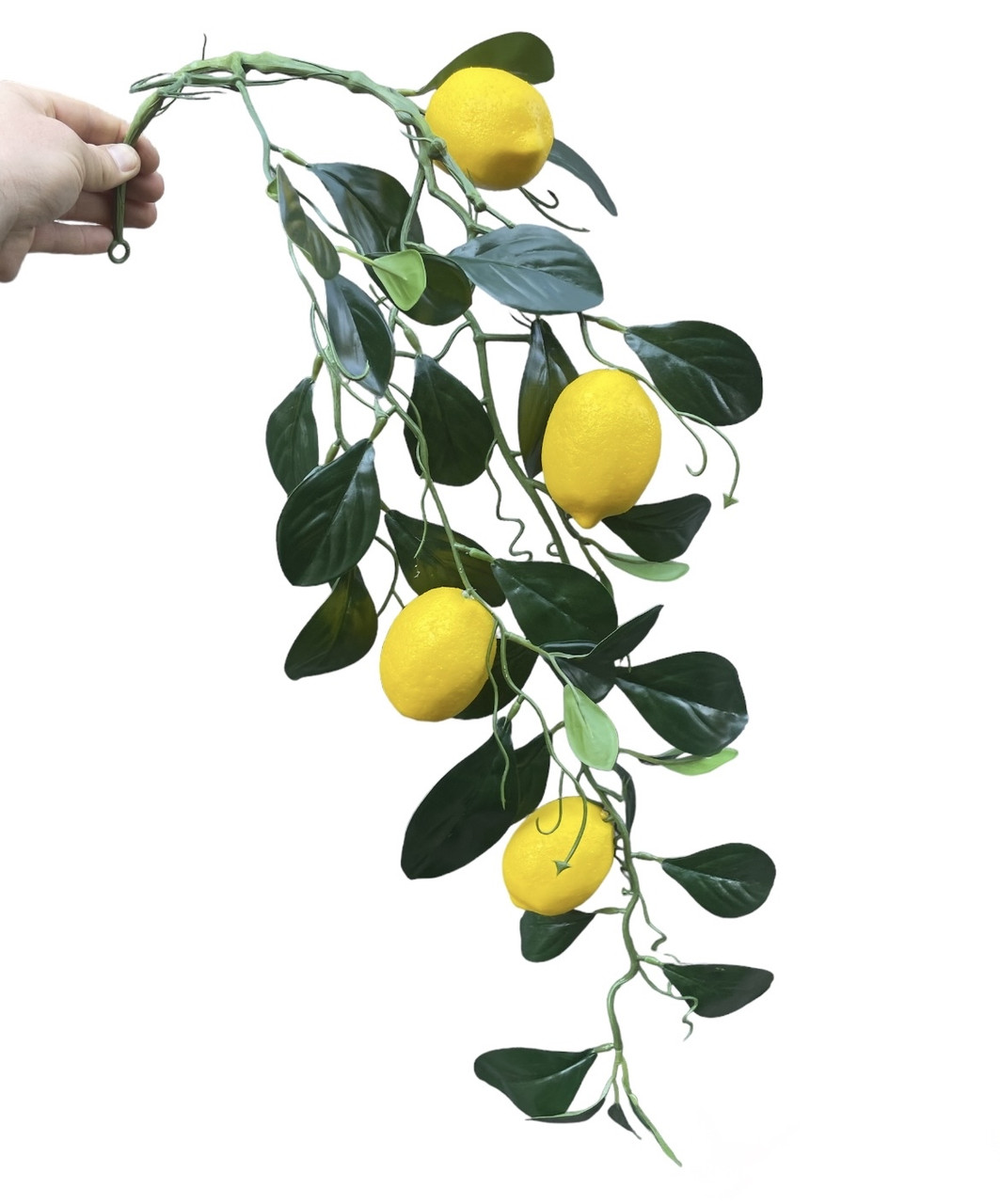 Гілка декоративна з лимонами 80 см  сілікон, фото 1
