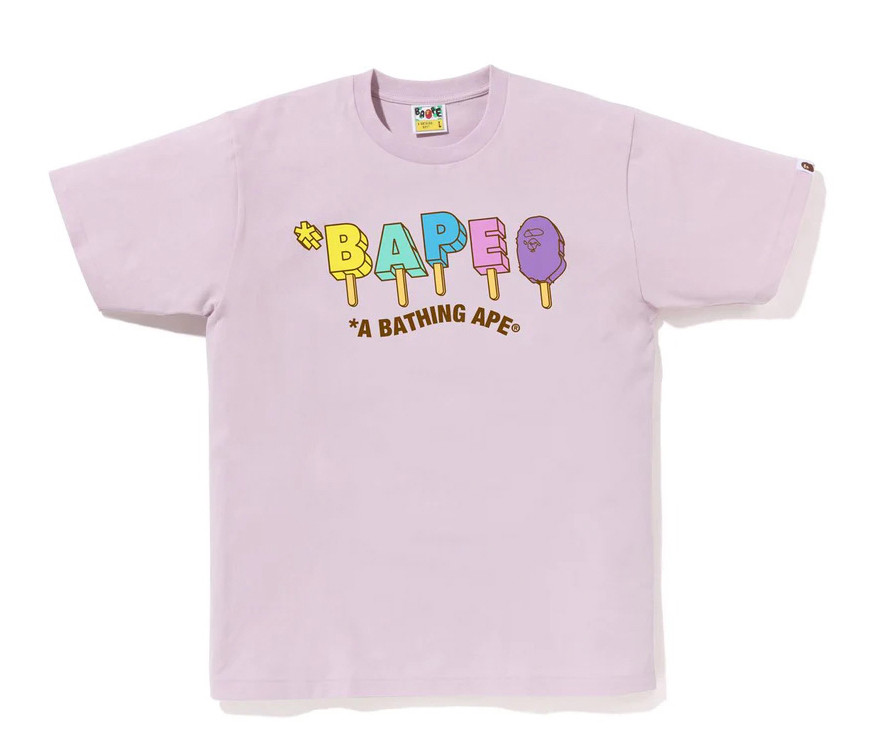 Футболка Bape A Bathing Ape Ice Cream Pink Unisex T-Shirt - FA1141A1