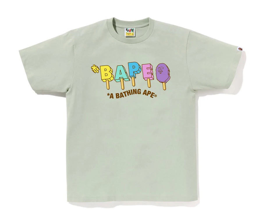 Футболка Bape A Bathing Ape Ice Cream Green Unisex T-Shirt - FA1142A1