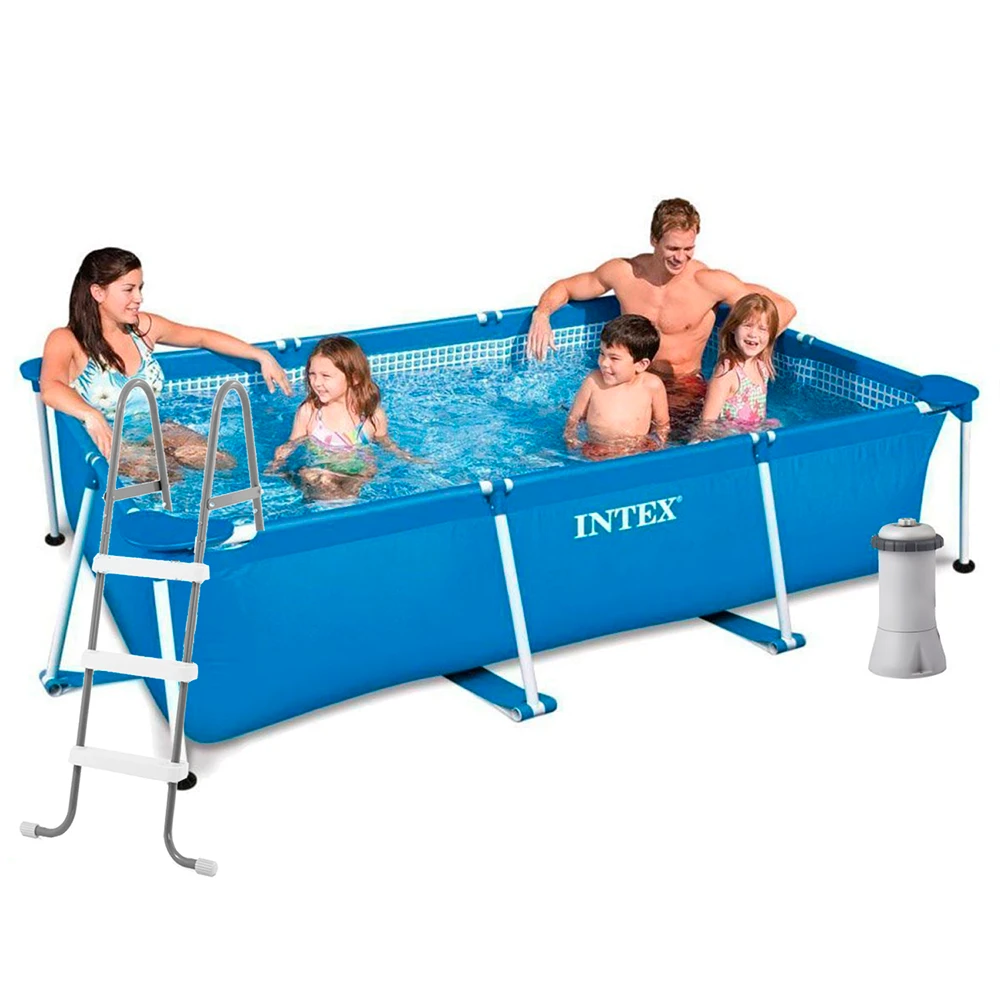 Каркасний басейн Intex 28272 - 5, 300 х 200 х 75 см (2 006 л/год, тент, підстилка, сходи)