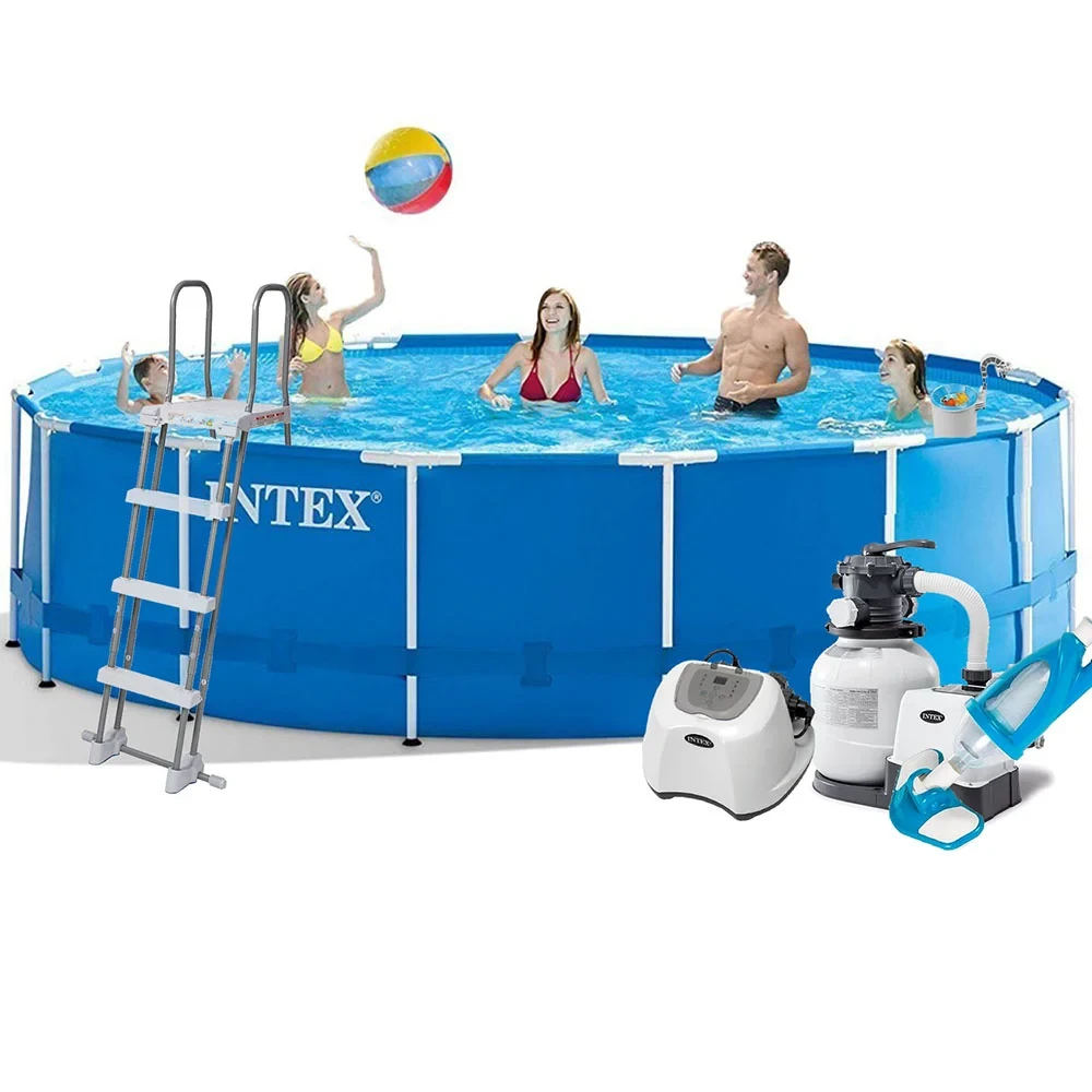 Каркасний басейн Intex 28242 - 7, 457 x 122 см (5 г/год, 6 000 л/год, сходи, тент, підстилка, набір для
