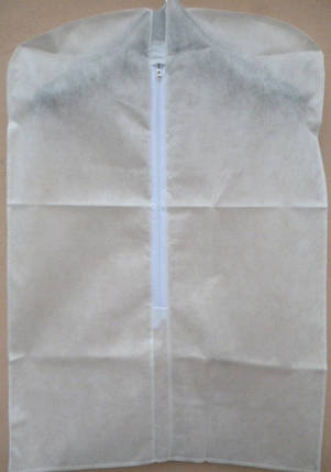 Чехол білий 50*70 см для хранения и упаковки одежды на молнии детский флізеліновий, фото 2