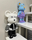 Конструктор Magic Blocks 4300 деталей у формі ведмедика Bearbrick Black and White, Конструктор 3д наноблок, фото 8