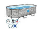 Bestway 56716 каркасний басейн 549 x 274 x 122 см, фільтр-насос, тент, сходи, фото 3