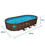 Bestway 56716 каркасний басейн 549 x 274 x 122 см, фільтр-насос, тент, сходи, фото 5