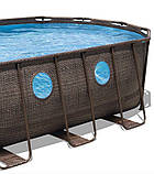 Bestway 56716 каркасний басейн 549 x 274 x 122 см, фільтр-насос, тент, сходи, фото 8