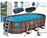Bestway 56716 каркасний басейн 549 x 274 x 122 см, фільтр-насос, тент, сходи, фото 11