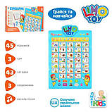 Інтерактивний Плакат 7031 UA навчальний Українська мова, 41х60 см, на батарейках, у коробці, фото 4