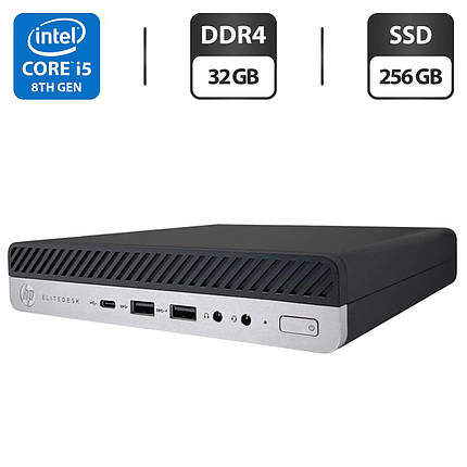 Неттоп HP EliteDesk 800 G4 Desktop Mini USFF/ Core i5-8500/ 32 GB RAM/ 256 GB SSD/ UHD 630, фото 1