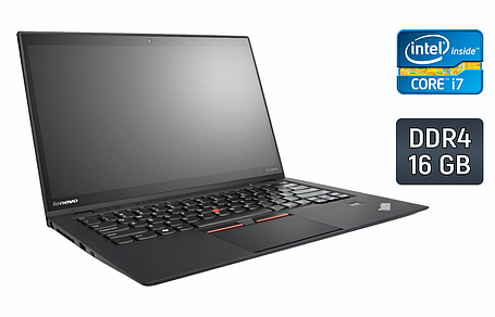Ультрабук Б-клас Lenovo ThinkPad x1 Carbon 4th/ 14" (2560x1440)/ Core i7-6600U/ 16 GB RAM/ 512 GB SSD/ HD 520, фото 1