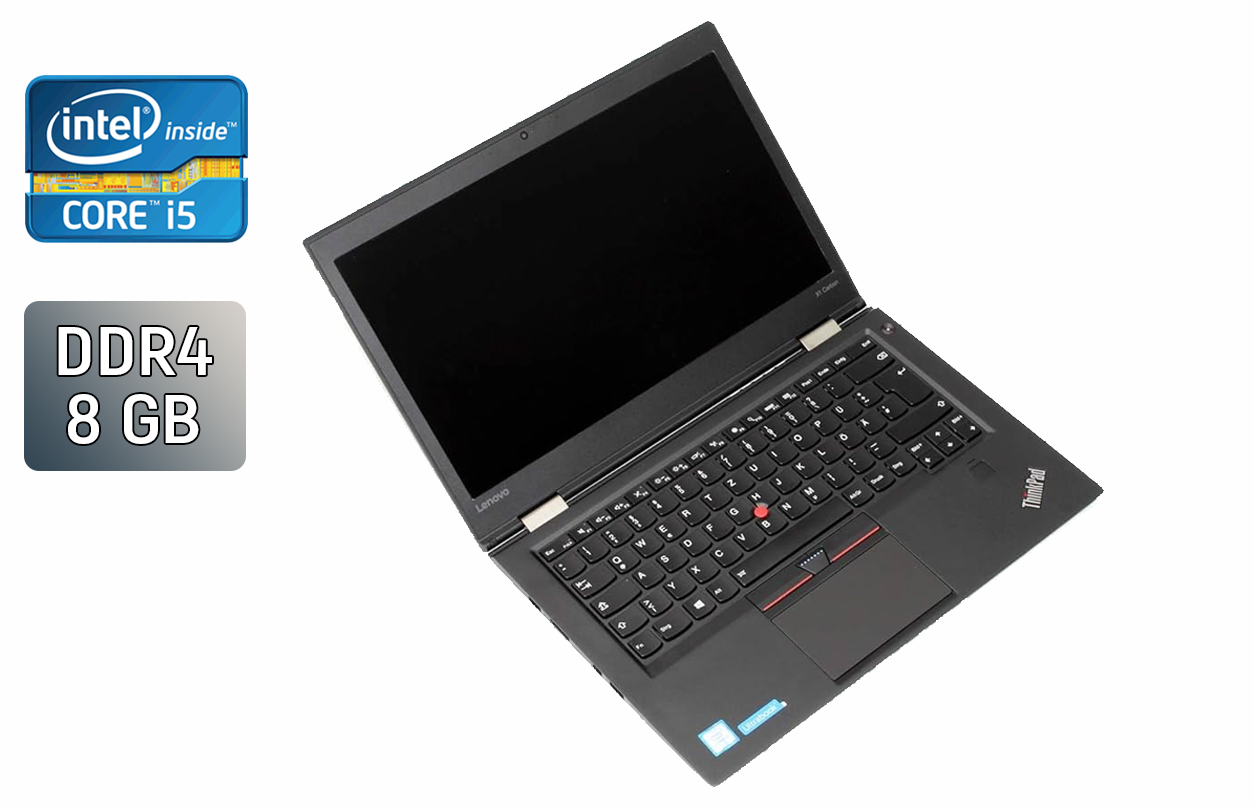 Ультрабук Б-клас Lenovo ThinkPad x1 Carbon 4th/ 14" (1920x1080)/ Core i5-6300U/ 8 GB RAM/ 512 GB SSD/ HD 520