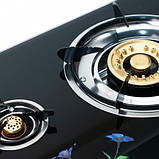 Газова плита AYGAZ настільна 3 конфорки, скляна поверхня, п’єзорозпал, для дачі та кухні, фото 2