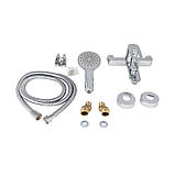 Смеситель для ванны Lidz Latwa 006 (c душевым гарнитуром) (k35) LDLAT006CRM45414 Chrome, фото 6