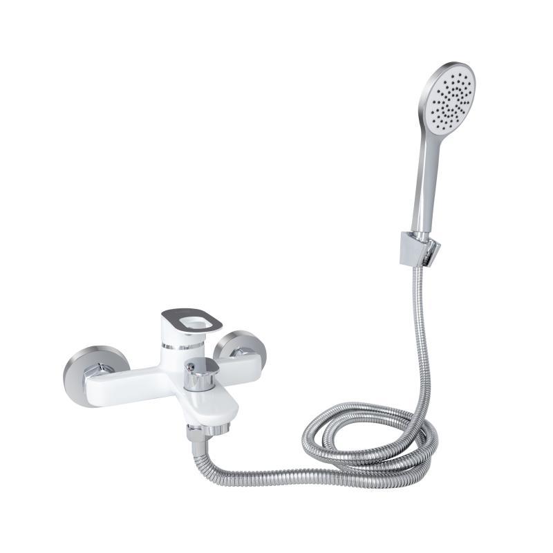 Смеситель для ванны Lidz Latwa 006 (c душевым гарнитуром) (k35) LDLAT006WHI45424 White, фото 1