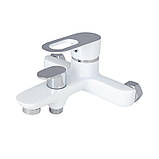 Смеситель для ванны Lidz Latwa 006 (c душевым гарнитуром) (k35) LDLAT006WHI45424 White, фото 4