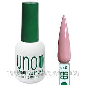 Гель-лак кольоровий UNO Gel Polish для нігтів № 074, 12 мл, фото 1