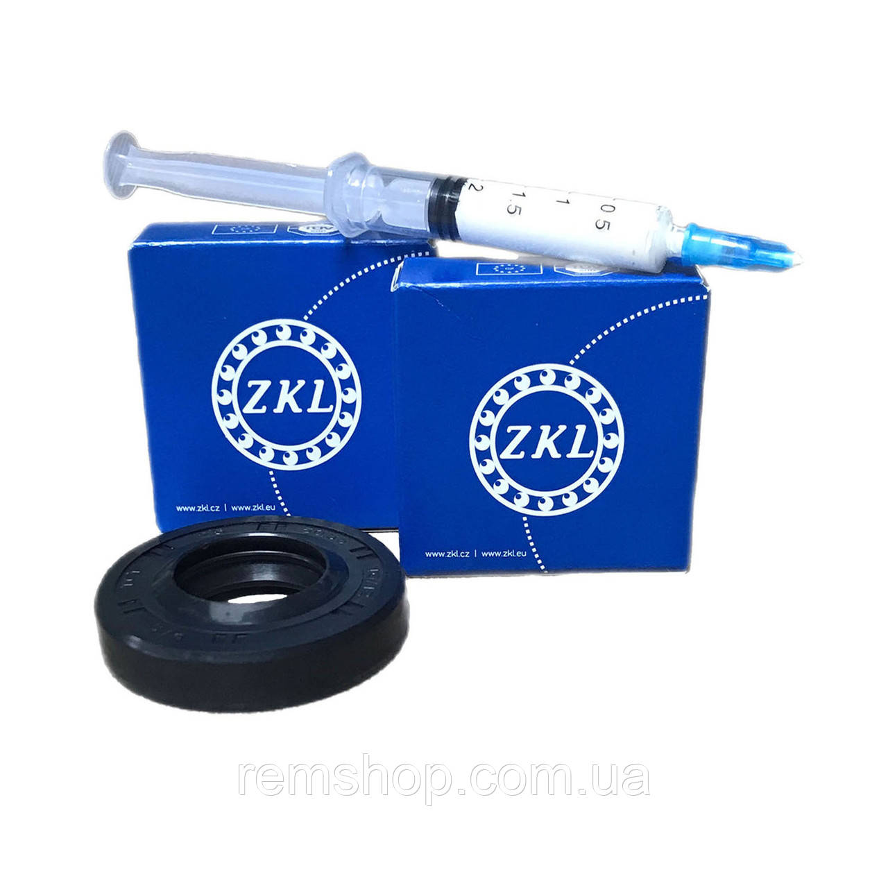 Комплект підшипників для пральної машини Samsung 6203, 6204 (ZKL) + сальник 25x50.55x10/12