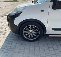 Накладки на арки (4 шт, чорні) 1 двері, ABS-пластик для Citroen Nemo