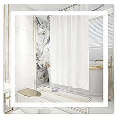 Дзеркало у ванну Q-TAP Mideya 80x80см із підсвіткою антизапотівання квадратне 226785 QT2078NCF8080W