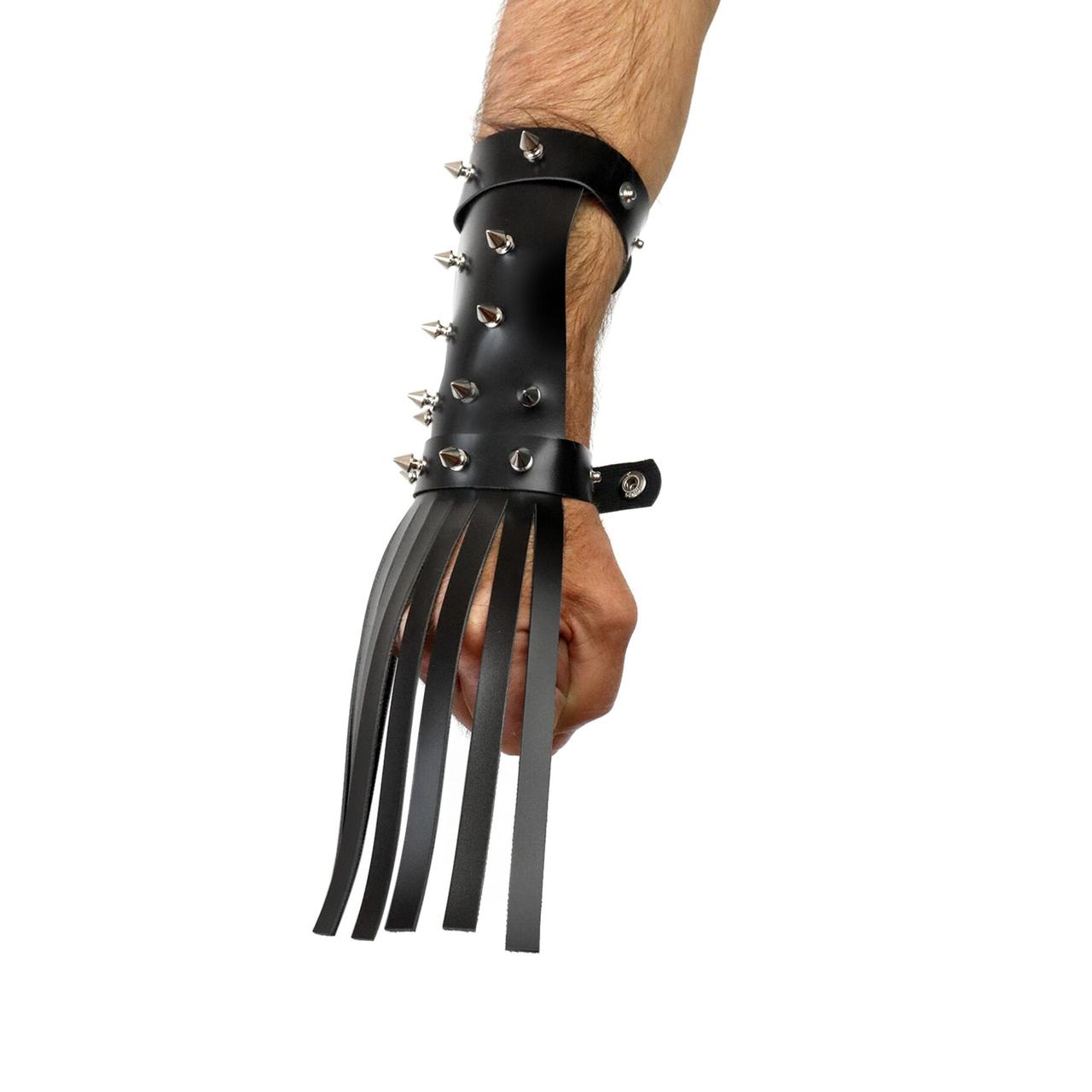 Шкіряна БДСМ рукавичка-хлист Art of Sex — Snake, фото 1