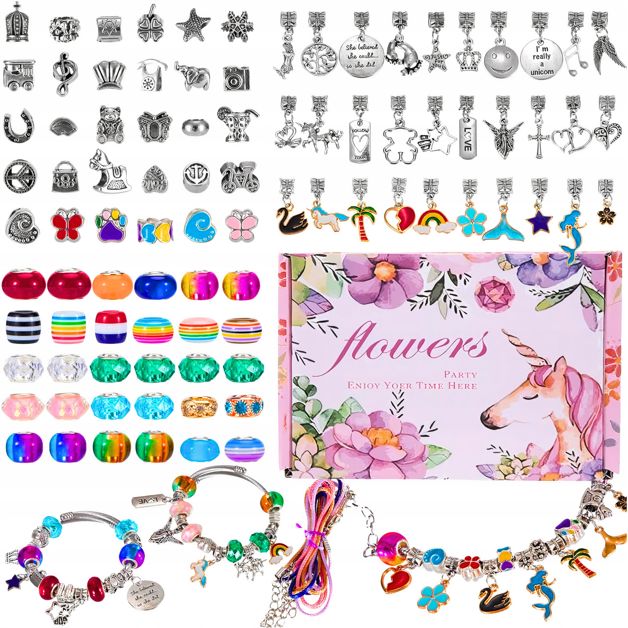 Набір для виготовлення браслета / дитячих прикрас XXL 99 ел. WeDraw