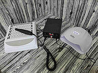 Power bank 3 в 1 універсал повербанк для манікюру УФ-лампа фрезер настільна лампа витяжка