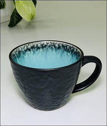 Керамічна кружка синя Блу-Лейк 400 мл