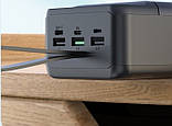 Акумулятор портативний XO PR160 80000 mAh QC 22.5W PD 20W мобільна батарея чорна, фото 6