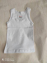 Майка дитяча на дівчинку однотона, р 4/5 років біла