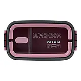 Ланчбокс 1400мл подвійний з наповненням рожевий Kite K23-183-3, фото 2