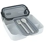 Ланчбокс 1400мл подвійний з наповненням білий Kite K23-183-1, фото 6