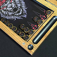 Нарди скляні з дерев'яним какасом Лев 50×24×6см подарункові, фото 7