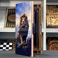 Нарди скляні з дерев'яним какасом Лев 50×24×6см подарункові, фото 2