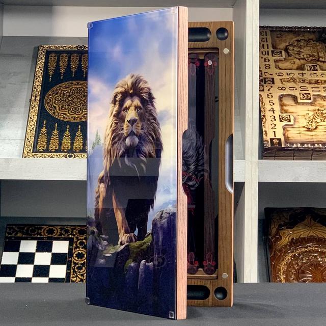 Нарди дерев'яні зі склом "Лев"