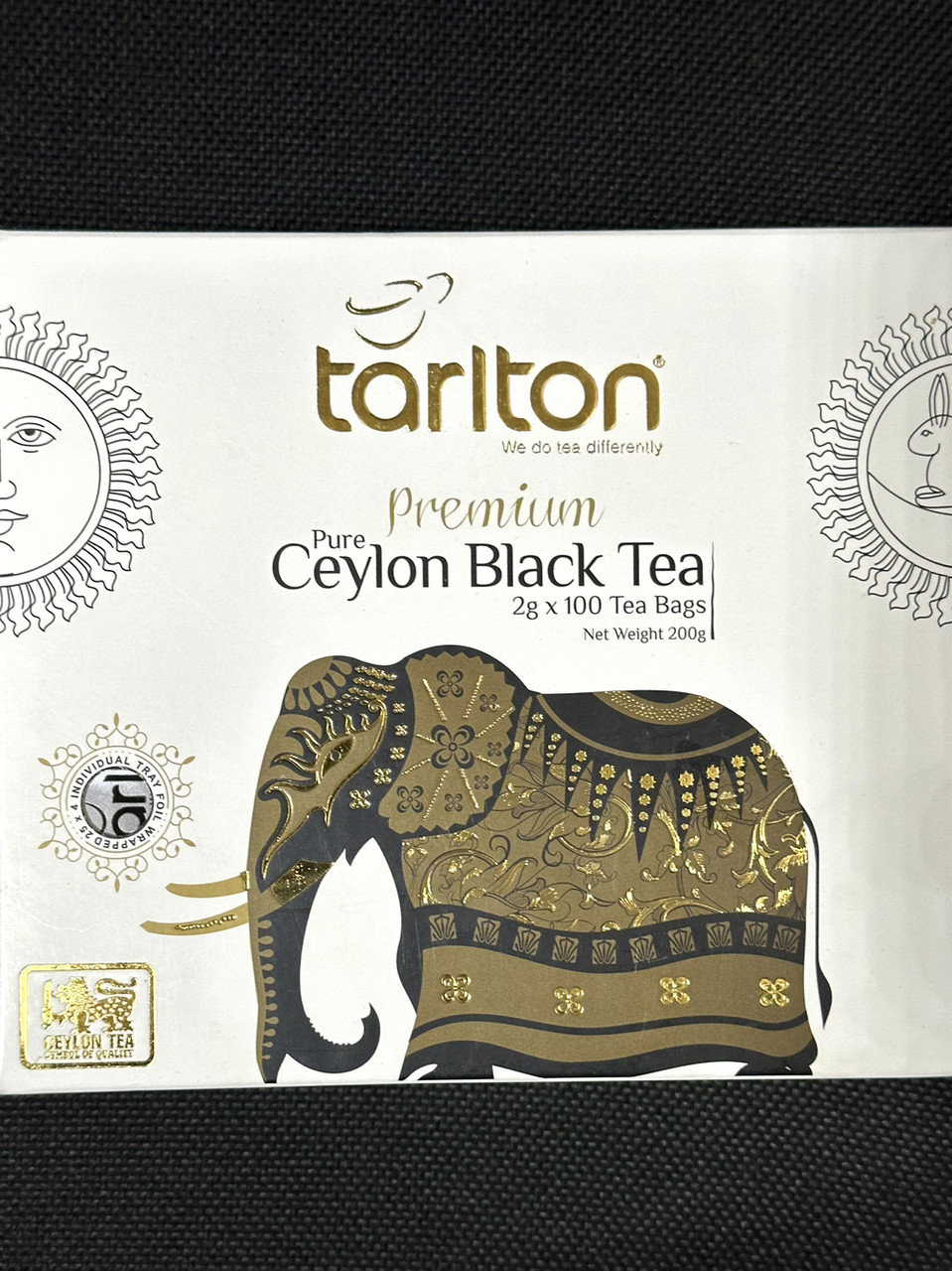 Чай чорний Тарлтон Золотий Слон 100 пак Tarlton Premium Ceylon Black tea