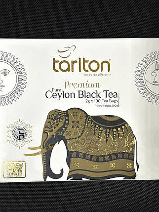 Чай чорний Тарлтон Золотий Слон 100 пак Tarlton Premium Ceylon Black tea, фото 1