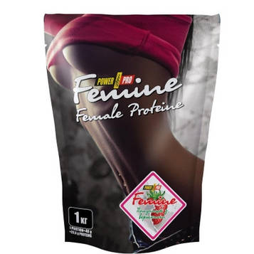 Протеїн для жінок Femine Pro для спалювання жиру, суміш білків для схуднення смак полуниця з вершками 1кг.