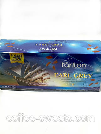 Чай чорний з бергамотом Тарлтон Tarlton Earl Grey 25 пакетів, фото 1