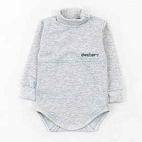 Боді-гольф для малечі з футеру зріст 68 (3 - 6 місяців) Malena Сірий