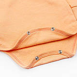 Боді-гольф для малечі з футеру зріст 68 (3 - 6 місяців) Malena Жовтогарячий, фото 4