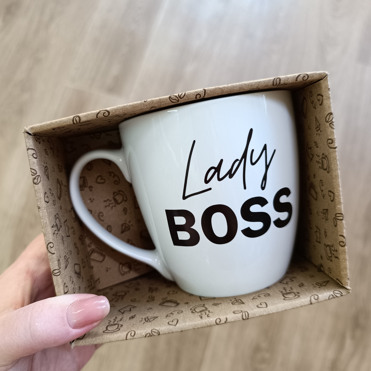 Чашка 500 мл Lady boss black подарункова коробка