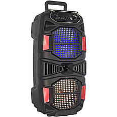 Портативная Bluetooth Колонка KOLAV-X2602 (4"*2/USB/FM/BT/TWS/with colorful light3.7V 1500mA), Чорний, фото 5