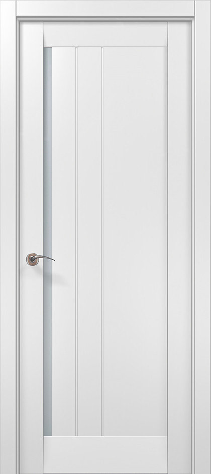 Двері екокошпон, Полотно, серія Millenium (ML-611) Біла мата
