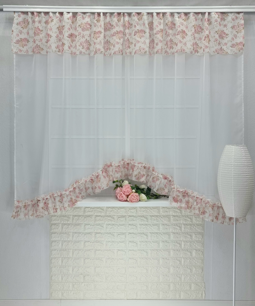 Тюль - арка "Рита Троянди", кухонні штори
