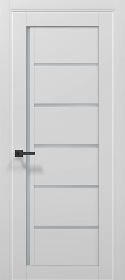 Двері екошпон, Полотно, серія TETRA, Модель Т-08. Колір: Альпійський білий